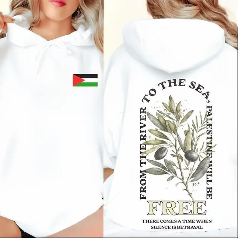 Palestine Flag Gaza College Varsity Palestinian SF85 - Adult & Kids T-Shirts, Sweatshirts & Hoodies apparel design preview 1