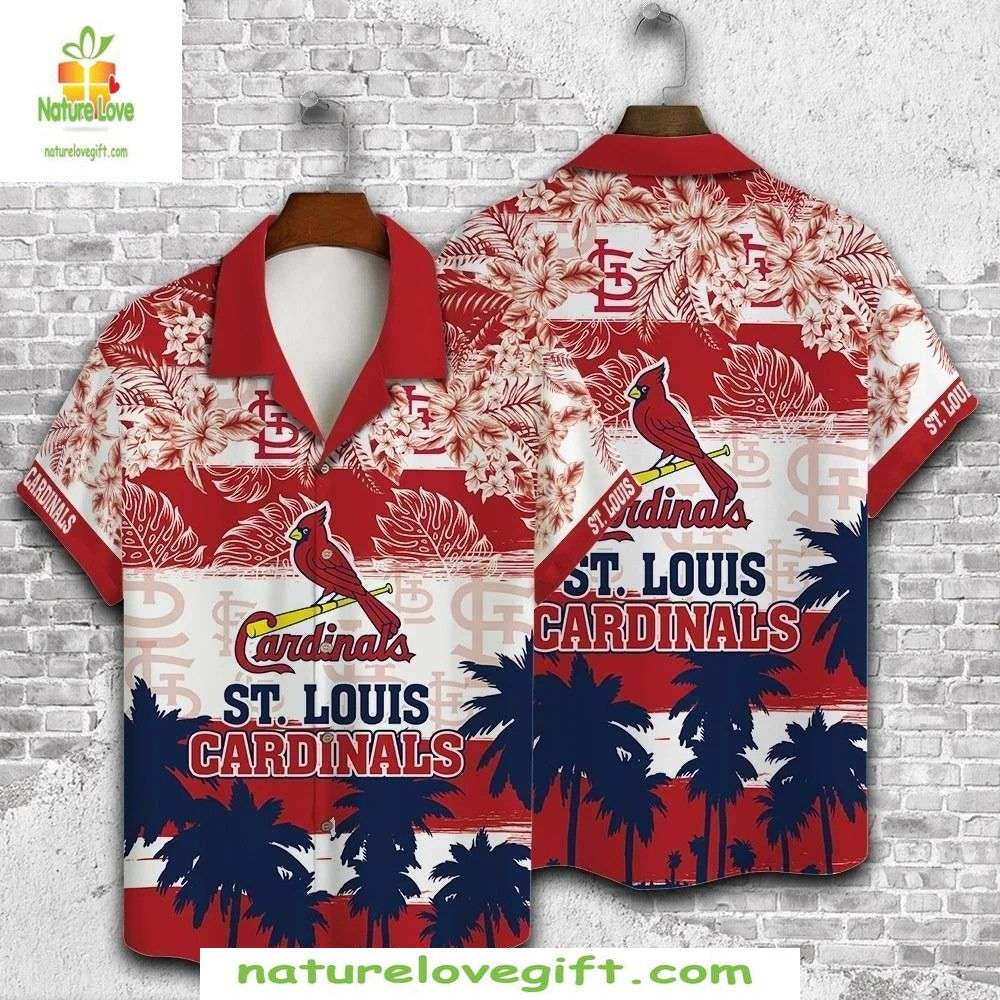 St Louis Cardinals Hawaiian Palm Sunset Glory - Adult & Kids T-Shirts, Sweatshirts & Hoodies apparel design preview 1