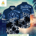 NY Yankees Hawaiian Palm Tree Shadow Aloha Baseball - Adult & Kids T-Shirts, Sweatshirts & Hoodies apparel design preview 1