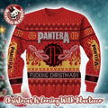 Pantera Fucking Christmas Snake In Flame Red Knitted Xmas Gift For Fans Ugly Christmas Sweater - Holiday Gift product image