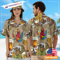 Parrot Drinking Beer Hawaiian - Adult & Kids T-Shirts, Sweatshirts & Hoodies apparel design preview 1