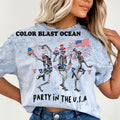 Party USA Skeletons Comfort Colors Relaxed Fit - Adult & Kids T-Shirts, Sweatshirts & Hoodies apparel design preview 1