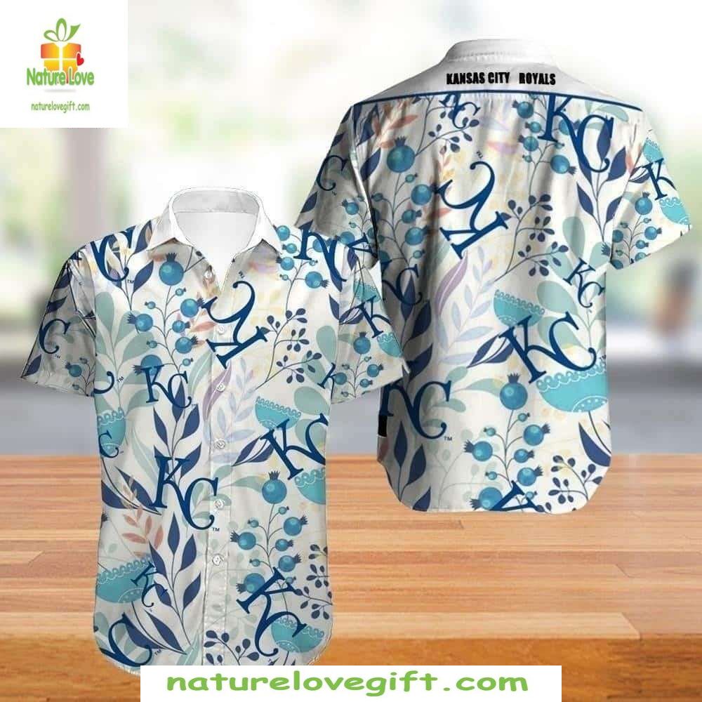 Kansas City Royals Hawaiian Pastel Botanicals MLB - Adult & Kids T-Shirts, Sweatshirts & Hoodies apparel design preview 1