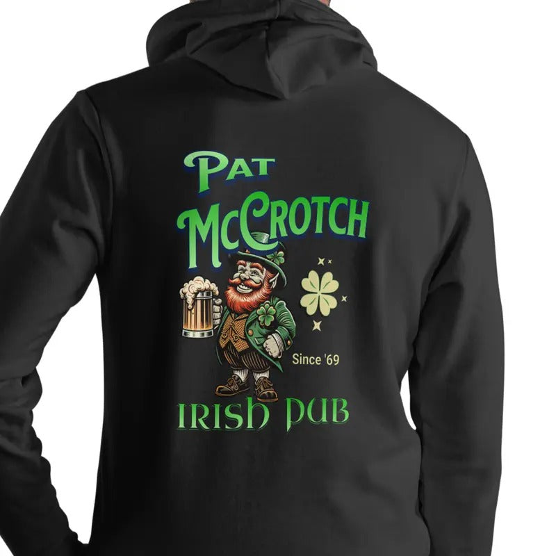 Pat McCrotch Irish Pub Black Casual Since 69 - Adult & Kids T-Shirts, Sweatshirts & Hoodies apparel design preview 1
