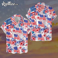Patriotic 4th Of July Flower American Flag Hawaiian - Adult & Kids T-Shirts, Sweatshirts & Hoodies apparel design preview 1