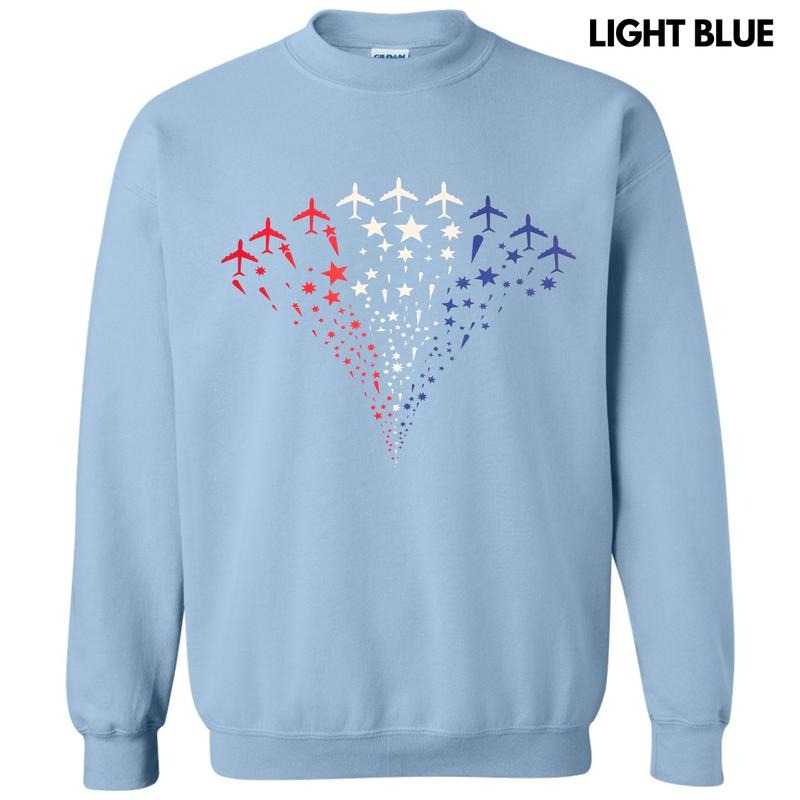 Patriotic Airplanes - Adult & Kids T-Shirts, Sweatshirts & Hoodies apparel design preview 1