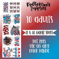 Patriotic DTF Transfer Gang Sheet 22 X 60 - Adult & Kids T-Shirts, Sweatshirts & Hoodies apparel design preview 1