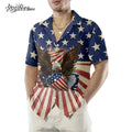 Patriotic Eagle Defending Honor And America Hawaiian - Adult & Kids T-Shirts, Sweatshirts & Hoodies apparel design preview 1