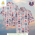 Boston Red Sox Hawaiian Patriotic Fanfare Tropical - Adult & Kids T-Shirts, Sweatshirts & Hoodies apparel design preview 1