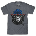 Patriotic Smokey Bear Gray - Adult & Kids T-Shirts, Sweatshirts & Hoodies apparel design preview 1