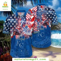 Kansas City Royals Hawaiian Patriotic Stars Baseball - Adult & Kids T-Shirts, Sweatshirts & Hoodies apparel design preview 1