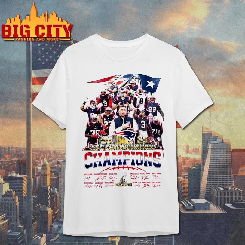 Patriots 2025 AFC Championship Champions - Adult & Kids T-Shirts, Sweatshirts & Hoodies apparel design preview 1