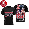 Patriots AFC Champions 2025 Team Roster Graphic Two - Adult & Kids T-Shirts, Sweatshirts & Hoodies apparel design preview 1