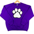 Paw Chenille Sequin Patch PURPLE - Adult & Kids T-Shirts, Sweatshirts & Hoodies apparel design preview 1