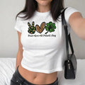 Peace Love St Patrick'S Day Baby Buffalo Leopard - Adult & Kids T-Shirts, Sweatshirts & Hoodies apparel design preview 1