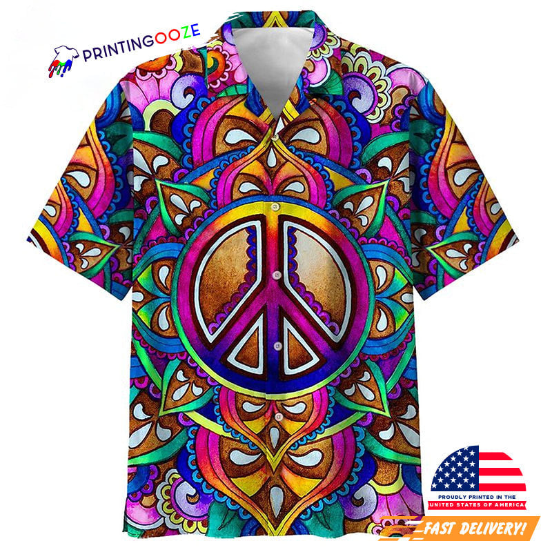 Peace Sign Art Psychedelic Hawaiian - Adult & Kids T-Shirts, Sweatshirts & Hoodies apparel design preview 1