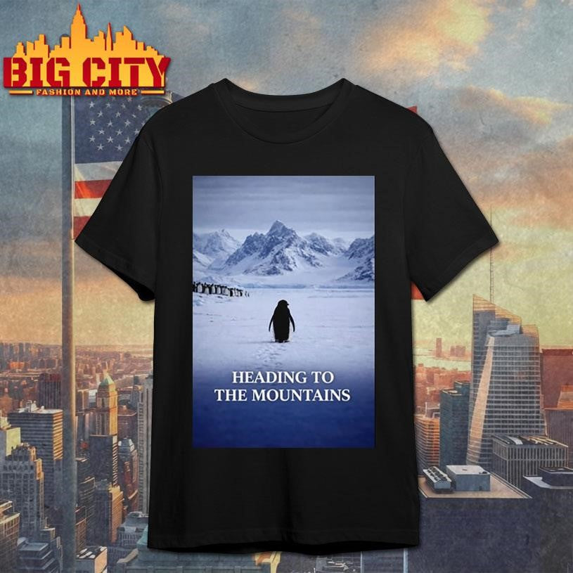 Penguin Heading to the Mountains Meme Viral Adventure - Adult & Kids T-Shirts, Sweatshirts & Hoodies apparel design preview 1