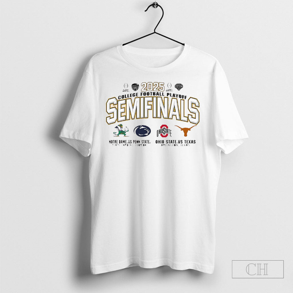 Penn State Vs Notre Dame Ohio Texas 2025 Multi Team - Adult & Kids T-Shirts, Sweatshirts & Hoodies apparel design preview 1