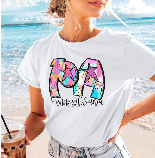Pennsylvania Neon Splash DTF Transfers THIS IS NOT - Adult & Kids T-Shirts, Sweatshirts & Hoodies apparel design preview 1