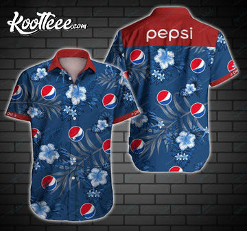 Pepsi Leaf Flower Pattern Curved Hawaiian - Adult & Kids T-Shirts, Sweatshirts & Hoodies apparel design preview 1
