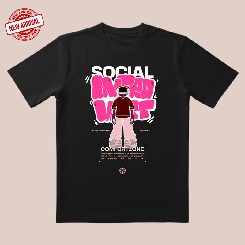 'Socially Friendly' 3D Cut Soft Glow Texture Comfort - Adult & Kids T-Shirts, Sweatshirts & Hoodies apparel design preview 1