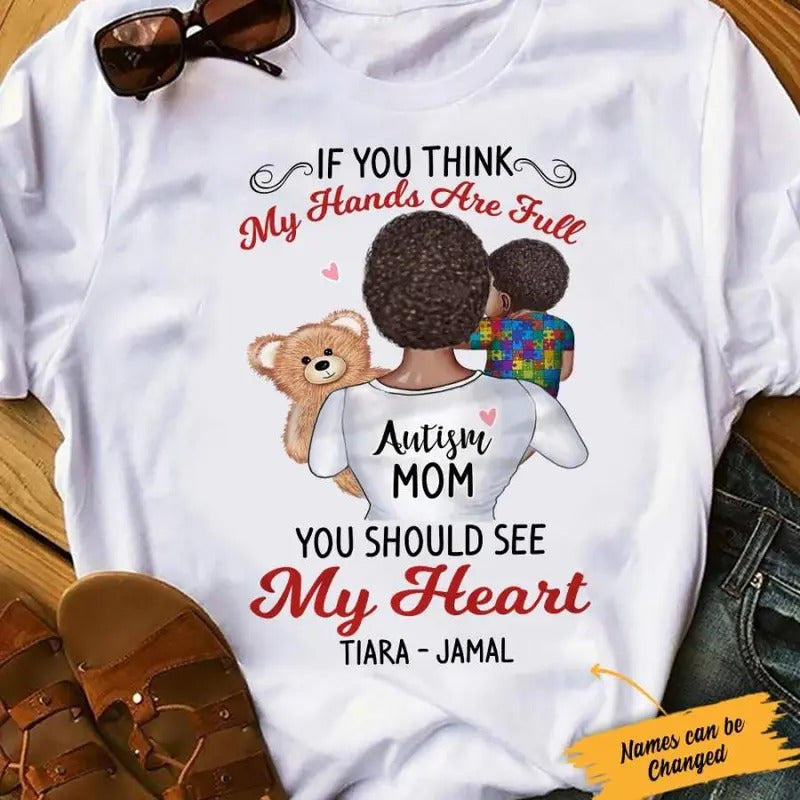Personalized Autism Mom BWA AG32 85O34 - Adult & Kids T-Shirts, Sweatshirts & Hoodies apparel design preview 1