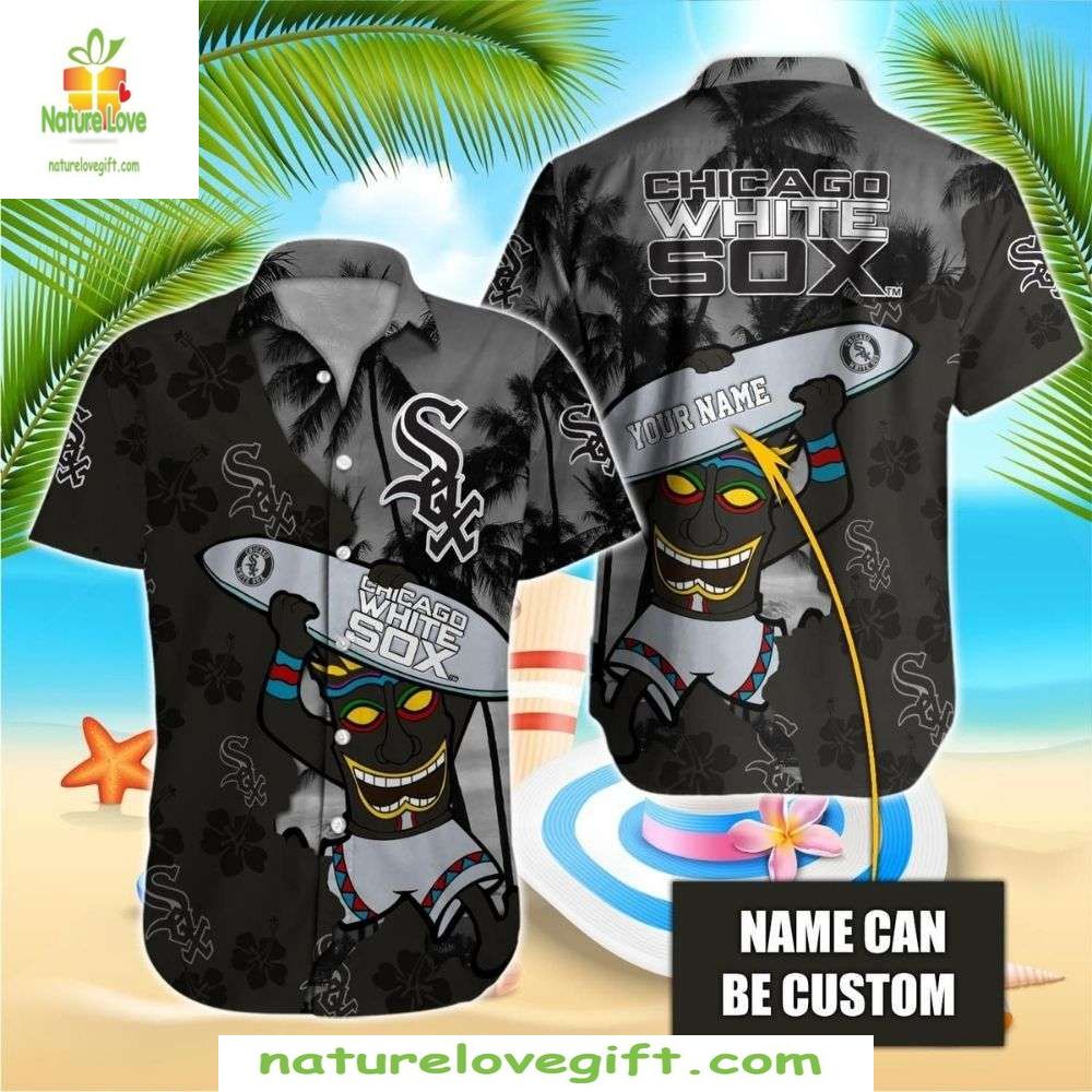 Chicago White Sox Hawaiian Personalized MLB Baseball - Adult & Kids T-Shirts, Sweatshirts & Hoodies apparel design preview 1