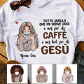 Personalized Coffee Jesus Girl Italian Caffè Gesù - Adult & Kids T-Shirts, Sweatshirts & Hoodies apparel design preview 1