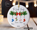 Personalized Family 4 Ornament Custom Stocking Names - Adult & Kids T-Shirts, Sweatshirts & Hoodies apparel design preview 1