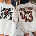 Personalized Football Mom Custom Game Day Child Name - Adult & Kids T-Shirts, Sweatshirts & Hoodies apparel design preview 1