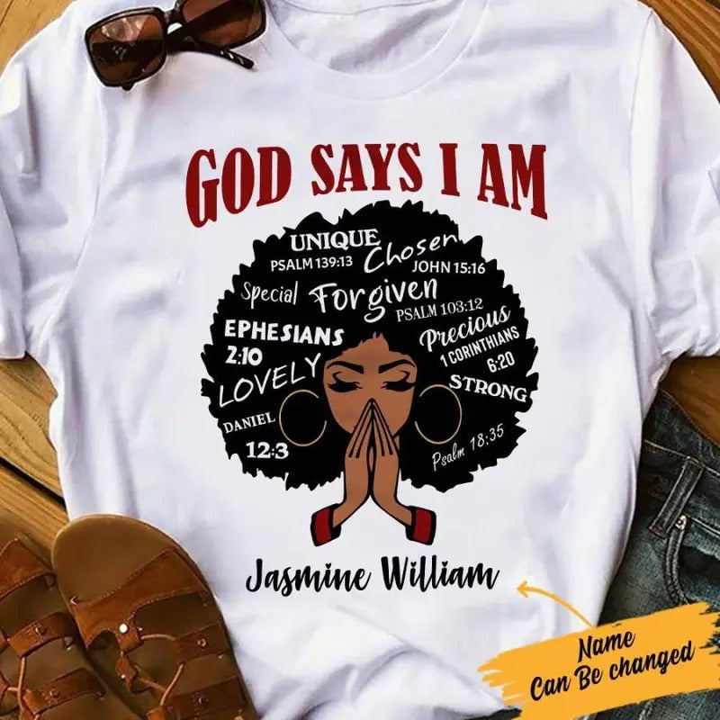 Personalized God Says BWA JL311 85O57 - Adult & Kids T-Shirts, Sweatshirts & Hoodies apparel design preview 1