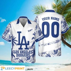 Personalized Los Angeles Dodgers MLB Flower Pattern - Adult & Kids T-Shirts, Sweatshirts & Hoodies apparel design preview 1