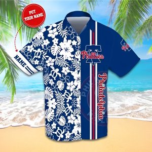 Personalized MLB Philadelphia Phillies Aloha Hawaiian - Adult & Kids T-Shirts, Sweatshirts & Hoodies apparel design preview 1