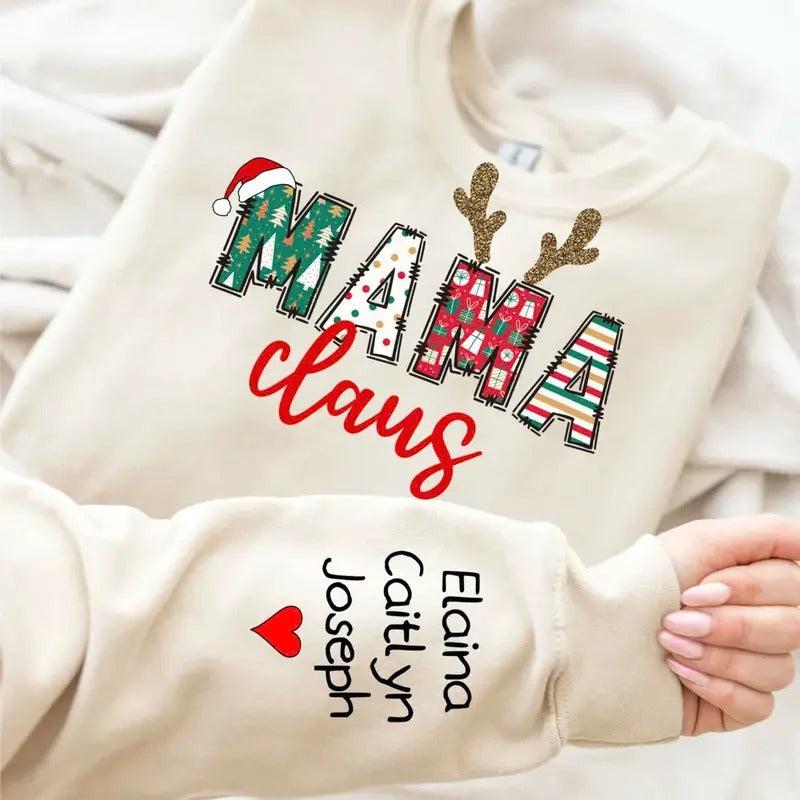 Personalized Mama Claus Names Custom Gigi Cute - Adult & Kids T-Shirts, Sweatshirts & Hoodies apparel design preview 1