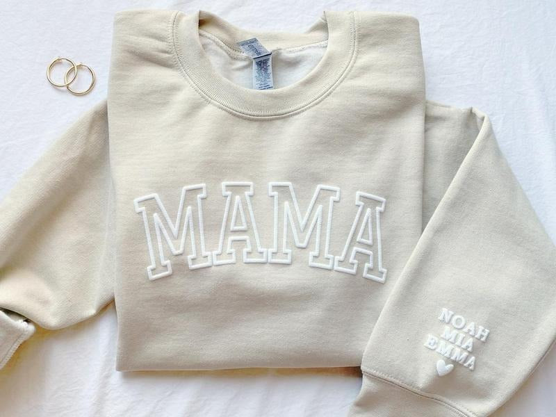 Personalized Mama DRG Names Sleeve Puff Print - Adult & Kids T-Shirts, Sweatshirts & Hoodies apparel design preview 1