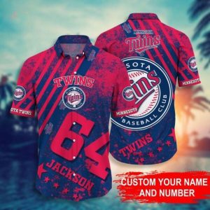 Personalized Minnesota Twins MLB Hot Summer Hawaiian - Adult & Kids T-Shirts, Sweatshirts & Hoodies apparel design preview 1