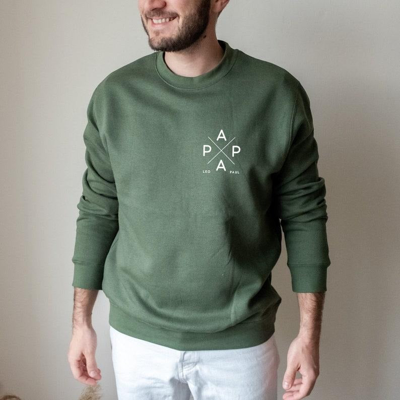 Personalized PAPA Best Dad Children'S Names Monogram - Adult & Kids T-Shirts, Sweatshirts & Hoodies apparel design preview 1