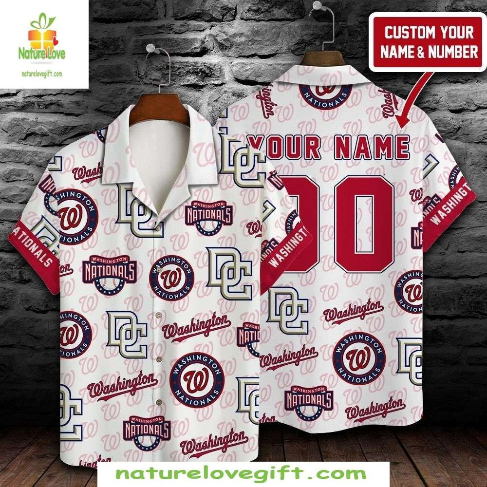 Washington Nationals Hawaiian Personalized MLB - Adult & Kids T-Shirts, Sweatshirts & Hoodies apparel design preview 1