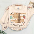 Personalized Teacher Crossword Puzzle Life Back - Adult & Kids T-Shirts, Sweatshirts & Hoodies apparel design preview 1