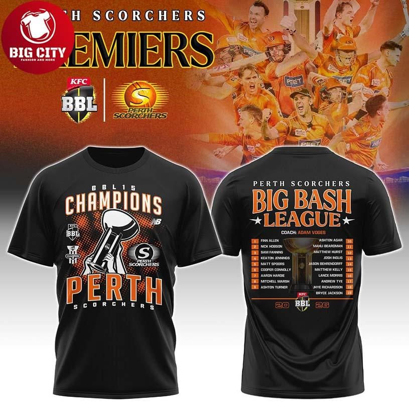 Perth Scorchers Big Bash League Championship Winner - Adult & Kids T-Shirts, Sweatshirts & Hoodies apparel design preview 1