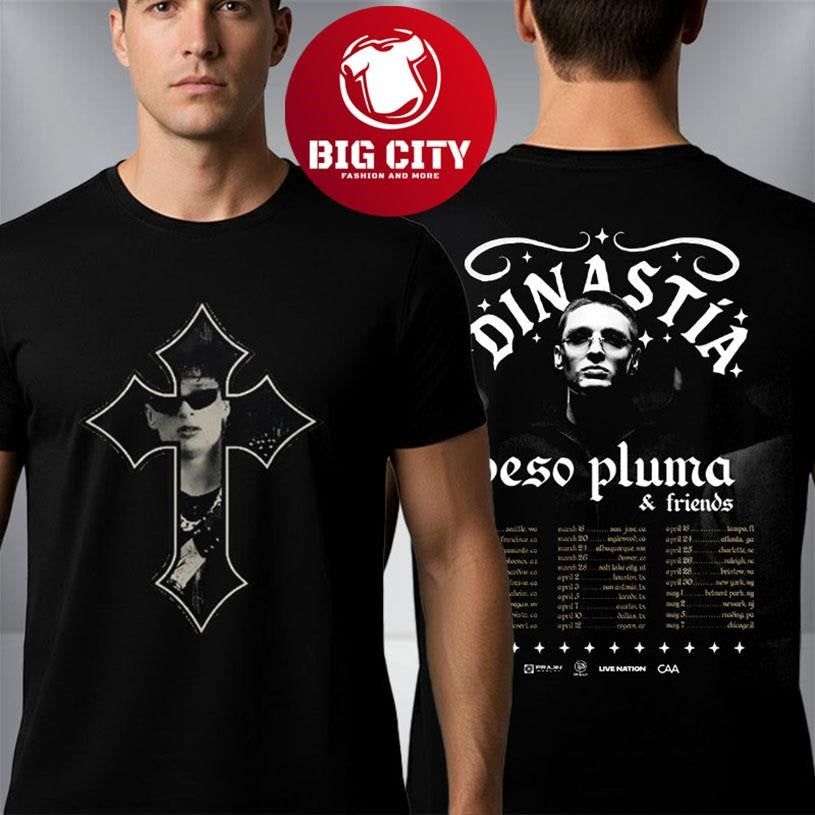Peso Pluma Dinastia Tour 2026 North America Schedule - Adult & Kids T-Shirts, Sweatshirts & Hoodies apparel design preview 1