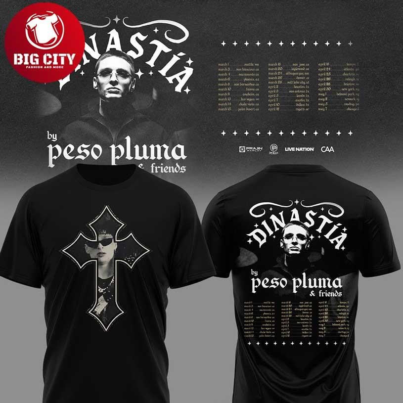 Peso Pluma Dinastia Tour 2026 North America Two Sided - Adult & Kids T-Shirts, Sweatshirts & Hoodies apparel design preview 1