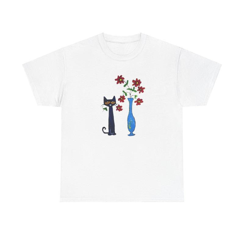 Pete Cat Flower - Adult & Kids T-Shirts, Sweatshirts & Hoodies apparel design preview 1