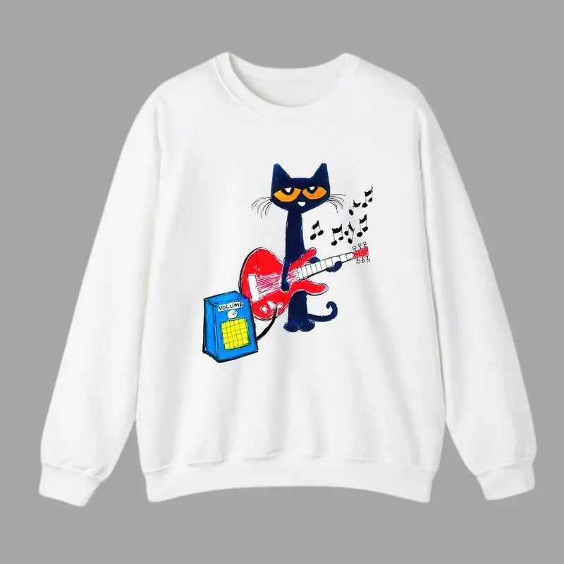 Pete Cat Playing Guitar Baby Menswear Top Womenswear - Adult & Kids T-Shirts, Sweatshirts & Hoodies apparel design preview 1