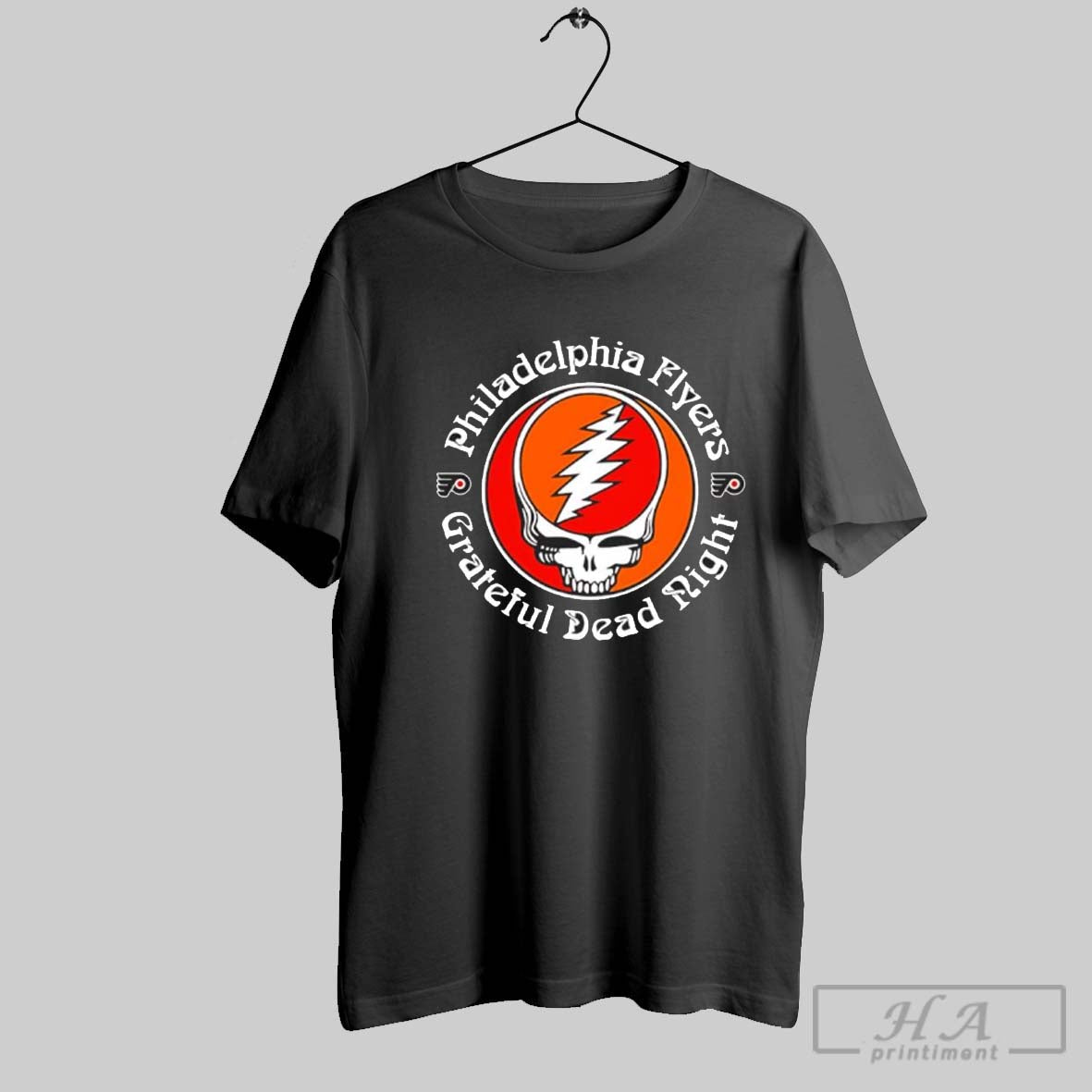 Philadelphia Flyers Grateful Dead Night Logo - Adult & Kids T-Shirts, Sweatshirts & Hoodies apparel design preview 1