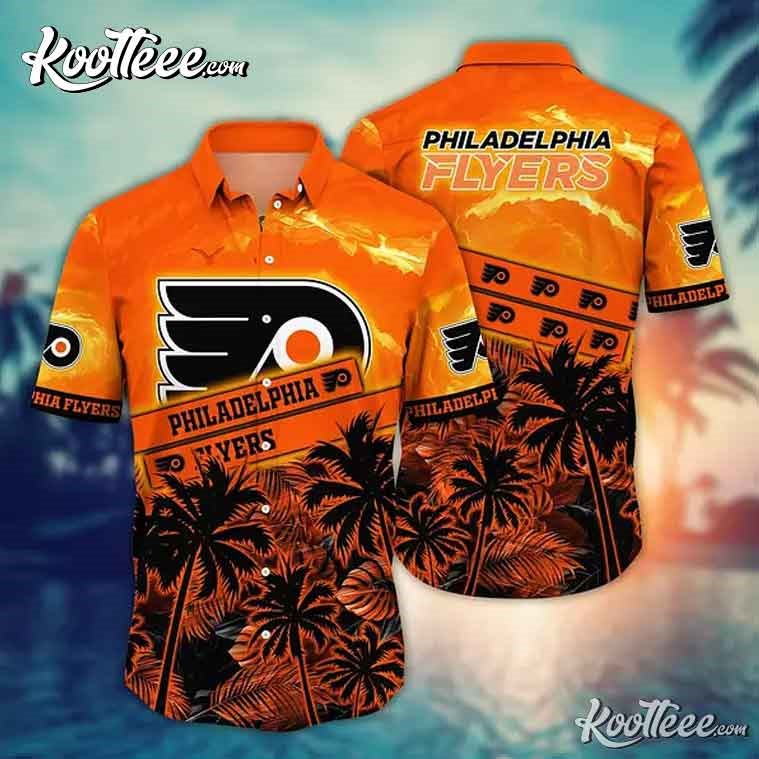 Philadelphia Flyers NHL Tropical Hawaiian - Adult & Kids T-Shirts, Sweatshirts & Hoodies apparel design preview 1