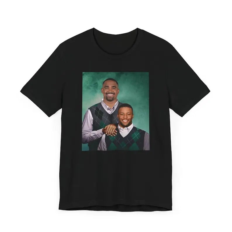Philadelphia Football Jalen Hurts Saquon Barkley Step - Adult & Kids T-Shirts, Sweatshirts & Hoodies apparel design preview 1