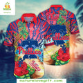 Philadelphia Phillies Hawaiian Vibrant Beachfront - Adult & Kids T-Shirts, Sweatshirts & Hoodies apparel design preview 1