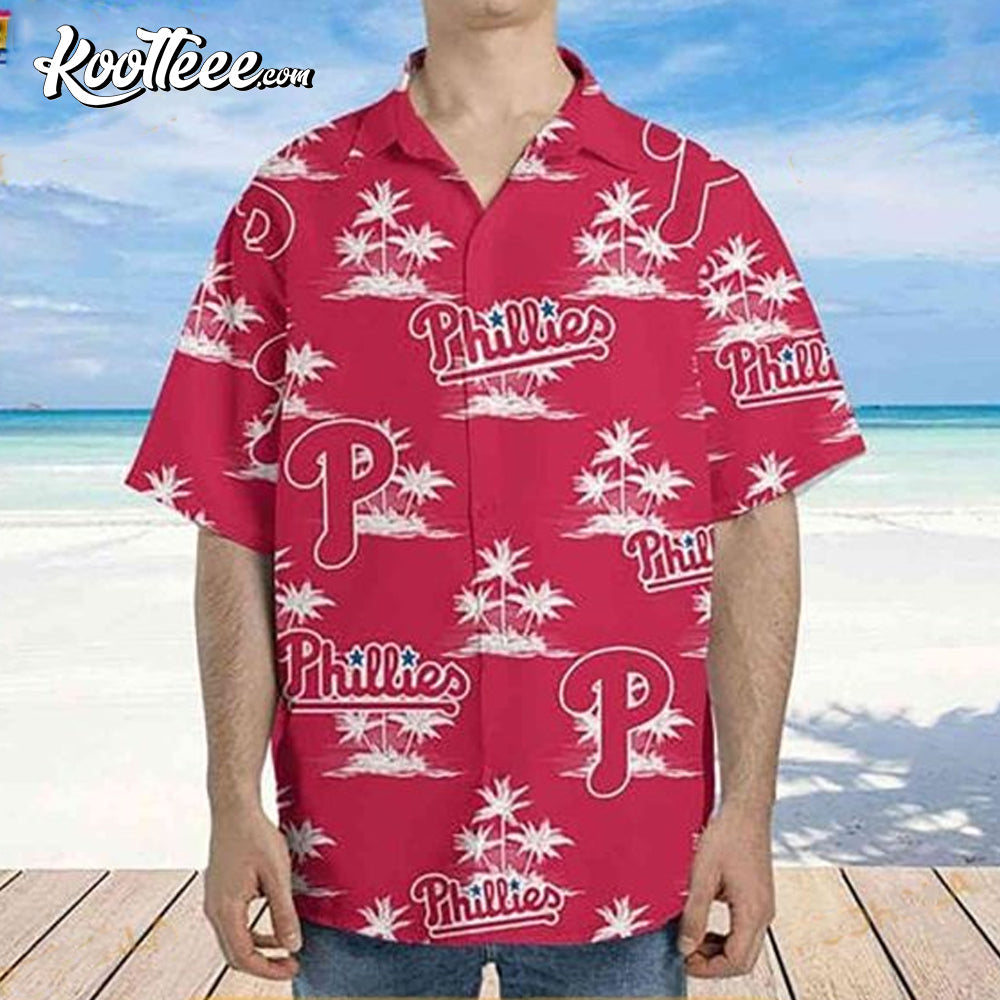 Philadelphia Phillies Coconut Island Pattern Hawaiian - Adult & Kids T-Shirts, Sweatshirts & Hoodies apparel design preview 1