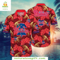 Philadelphia Phillies Hawaiian Dark Red Team Spirit - Adult & Kids T-Shirts, Sweatshirts & Hoodies apparel design preview 1